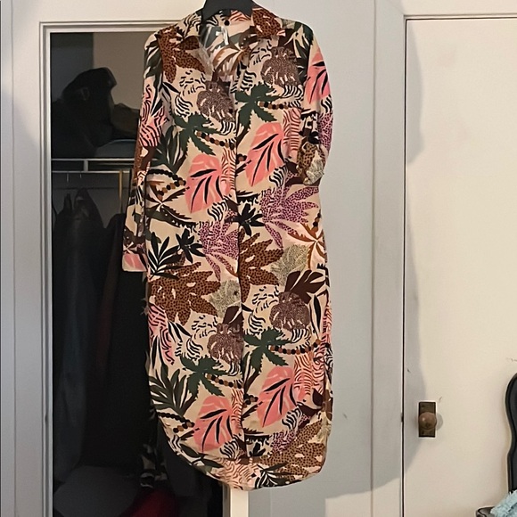 Live 4 Truth Dresses & Skirts - Live 4 Truth High Low Dress - Pink and Brown Leaf Print